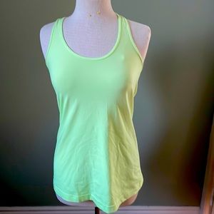 Lululemon tank top. Highlighter yellow.  Size 10/12.